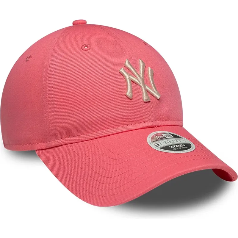 gorra-curva-rosa-ajustable-con-logo-beige-para-mujer-9twenty-league-essential-midi-de-new-york-yankees-mlb-de-new-era