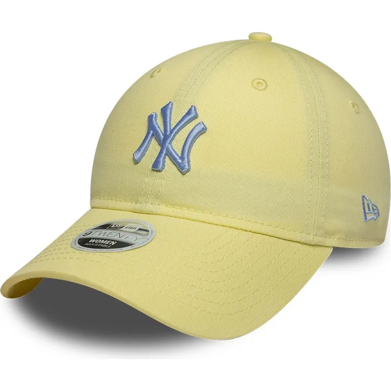 new-era-curved-brim-women-9twenty-league-essential-midi-new-york-yankees-mlb-yellow-adjustable-cap