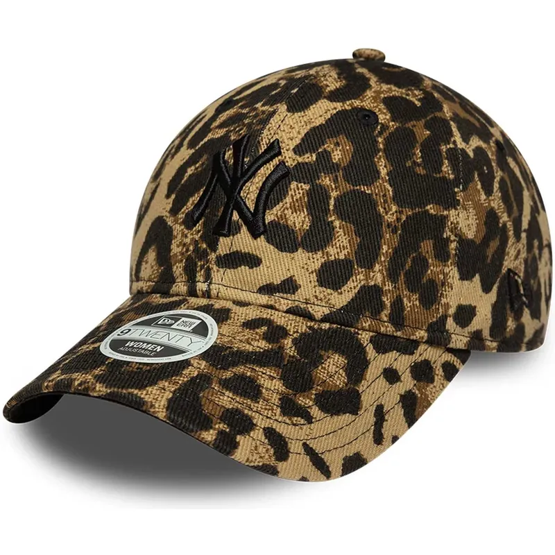 petten-gebogen-luipaard-verstelbare-band-negro-9twenty-leopard-van-new-york-yankees-mlb-van-new-era