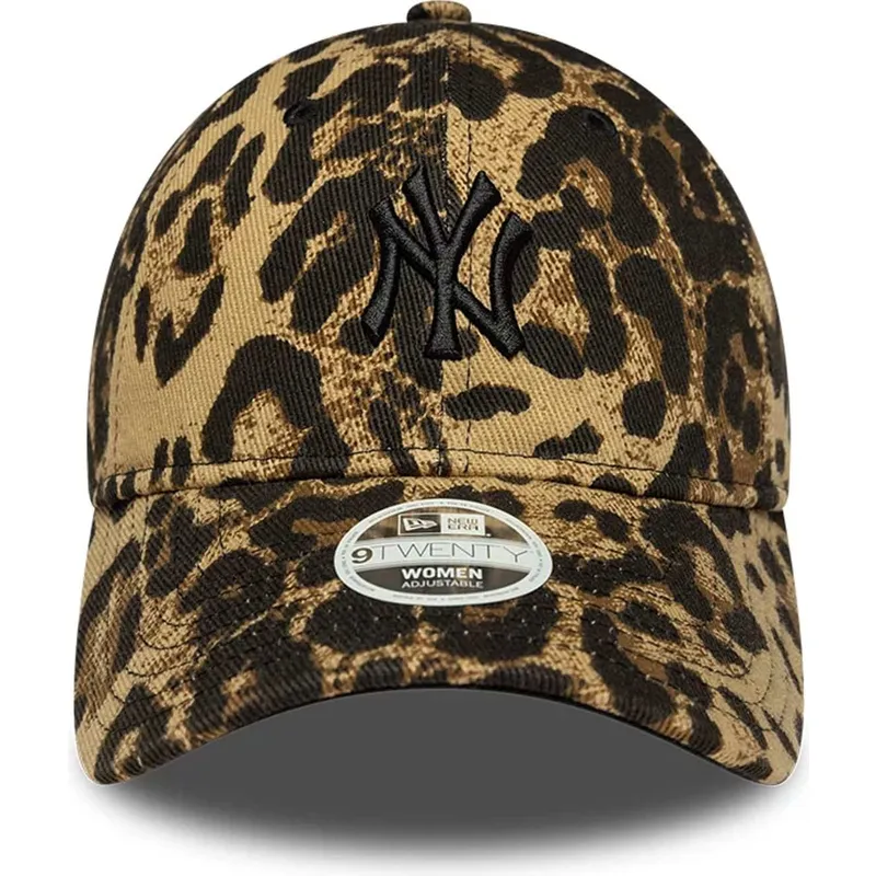 petten-gebogen-luipaard-verstelbare-band-negro-9twenty-leopard-van-new-york-yankees-mlb-van-new-era