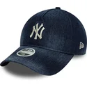 marinbla-bojd-justerbar-keps-for-dam-9twenty-a-frame-denim-fran-new-york-yankees-mlb-av-new-era