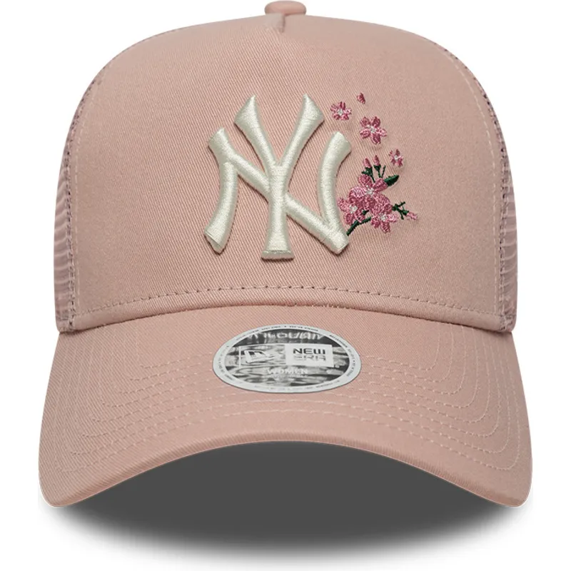 gorra-trucker-rosa-para-mujer-9forty-a-frame-floral-de-new-york-yankees-mlb-de-new-era