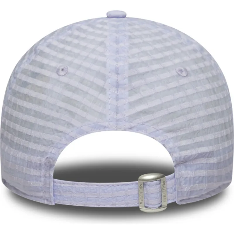 petten-gebogen-paars-verstelbaar-9twenty-seersucker-van-new-york-yankees-mlb-van-new-era