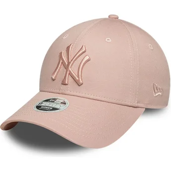 Petten gebogen roze verstelbare band 9FORTY League Essential van New York Yankees MLB van New Era