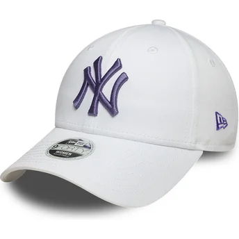 Petten gebogen wit verstelbare band 9FORTY League Essential van New York Yankees MLB van New Era