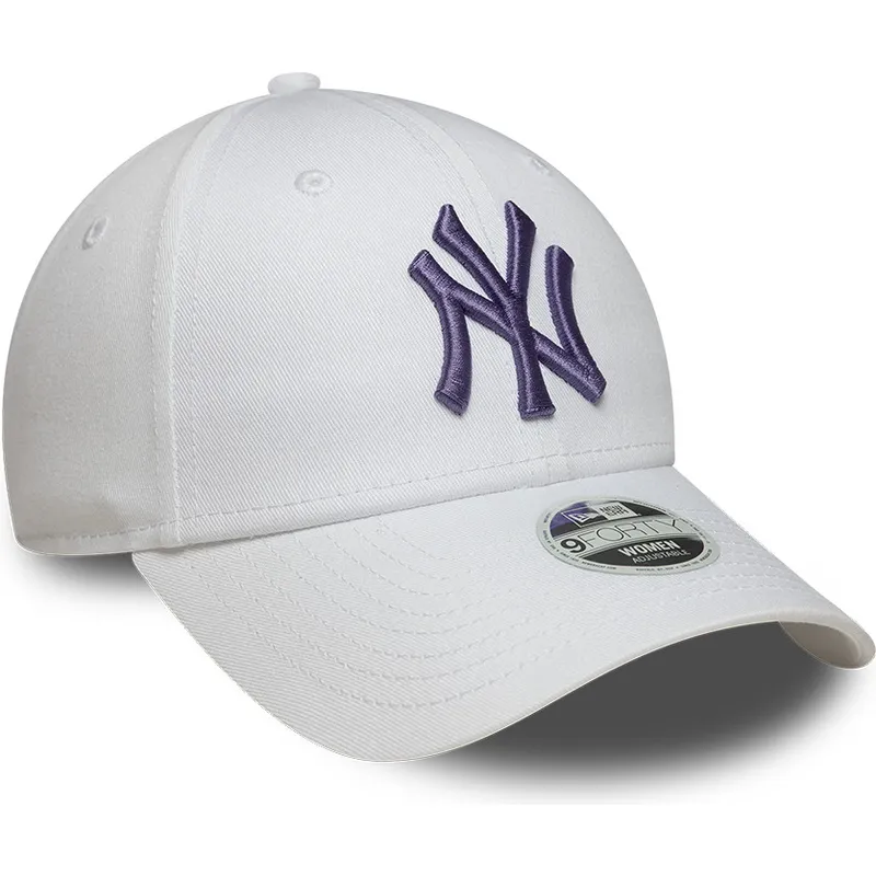 cappellino-curvo-bianco-regolabile-con-logo-viola-da-donna-9forty-league-essential-dei-new-york-yankees-mlb-di-new-era