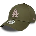 petten-gebogen-groen-verstelbare-band-9forty-metallic-van-los-angeles-dodgers-mlb-van-new-era