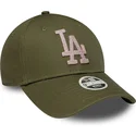 petten-gebogen-groen-verstelbare-band-9forty-metallic-van-los-angeles-dodgers-mlb-van-new-era