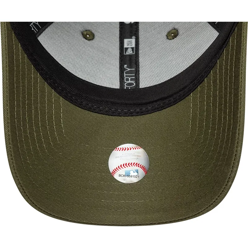petten-gebogen-groen-verstelbaar-9forty-metallic-van-los-angeles-dodgers-mlb-van-new-era