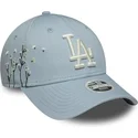 petten-gebogen-blauw-verstelbaar-9forty-floral-icon-van-los-angeles-dodgers-mlb-van-new-era