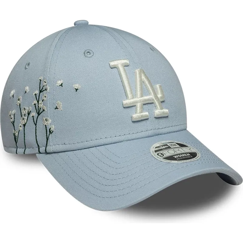 petten-gebogen-blauw-verstelbaar-9forty-floral-icon-van-los-angeles-dodgers-mlb-van-new-era