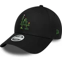 cappellino-curvo-nero-regolabile-da-donna-9forty-floral-infill-dei-los-angeles-dodgers-mlb-di-new-era