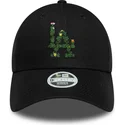petten-gebogen-zwart-verstelbare-band-9forty-floral-infill-van-los-angeles-dodgers-mlb-van-new-era