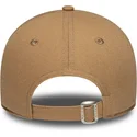 petten-gebogen-bruin-verstelbaar-9forty-linen-van-los-angeles-dodgers-mlb-van-new-era