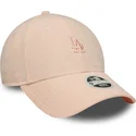 petten-gebogen-roze-verstelbare-band-9forty-mini-cord-van-los-angeles-dodgers-mlb-van-new-era