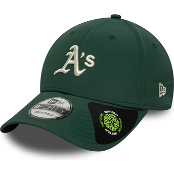 Petten gebogen groen verstelbare band 9FORTY Recycled Midi van Oakland Athletics MLB van New Era