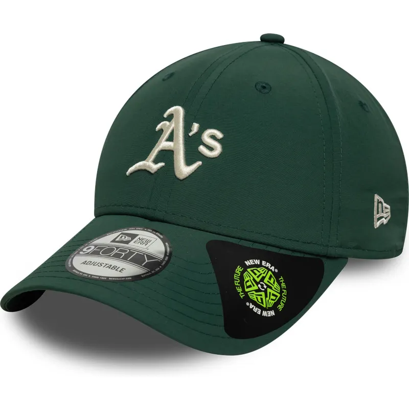 petten-gebogen-groen-verstelbare-band-9forty-recycled-midi-van-oakland-athletics-mlb-van-new-era