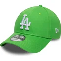 cappellino-con-visiera-curva-verde-chiaro-regolabile-con-logo-bianco-9forty-league-essential-dei-los-angeles-dodgers-mlb-di-new-