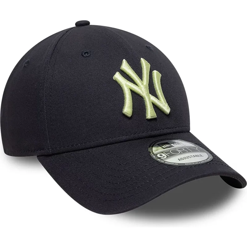 marinbla-bojd-keps-justerbar-med-gul-logotyp-9forty-league-essential-fran-new-york-yankees-mlb-av-new-era