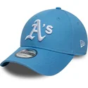 petten-gebogen-blauw-verstelbare-band-claro-9forty-league-essential-van-oakland-athletics-mlb-van-new-era