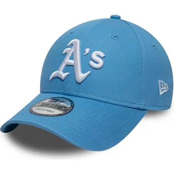 Petten gebogen blauw verstelbare band claro 9FORTY League Essential van Oakland Athletics MLB van New Era