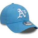 gorra-curva-azul-claro-ajustable-9forty-league-essential-de-oakland-athletics-mlb-de-new-era