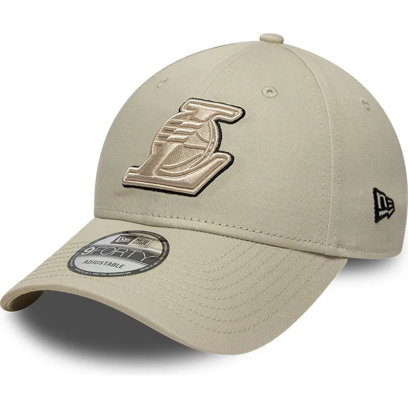 gorra-curva-beige-ajustable-con-logo-beige-9forty-team-outline-de-los-angeles-lakers-nba-de-new-era