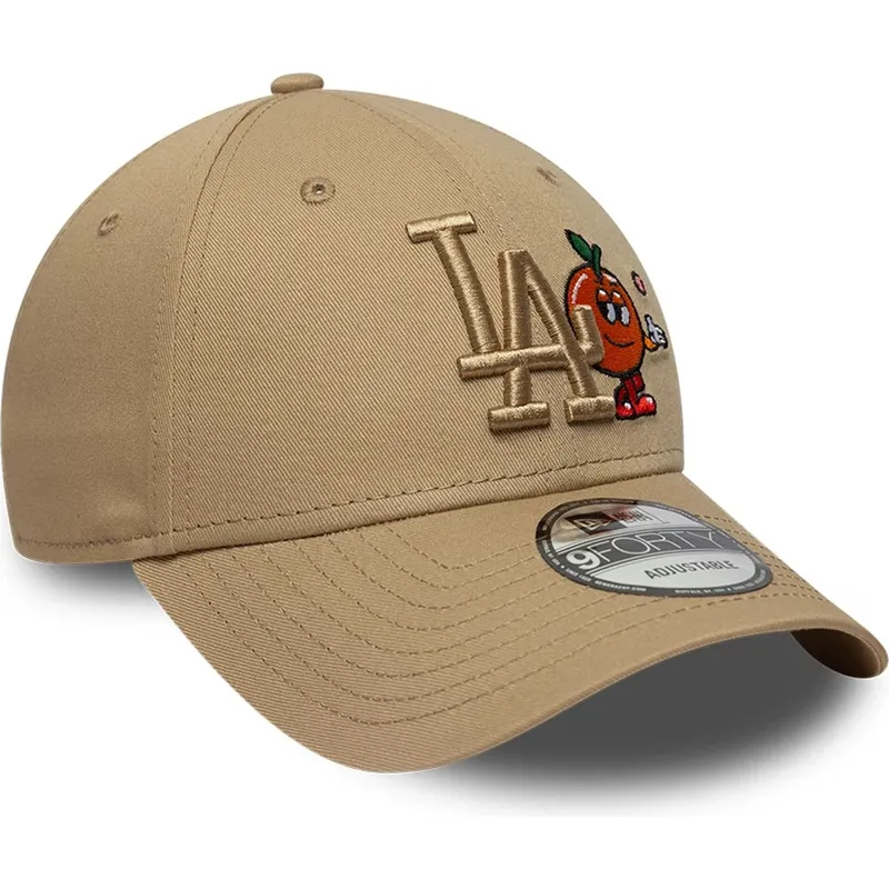 cappellino-curvo-marrone-regolabile-con-logo-marrone-9forty-tonal-icon-dei-los-angeles-dodgers-mlb-di-new-era