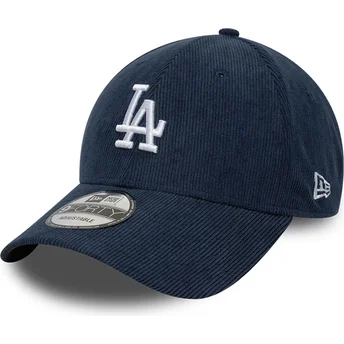 Gorra curva azul marino ajustable 9FORTY Soft Cord de Los Angeles Dodgers MLB de New Era