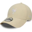 cappellino-con-visiera-curva-beige-regolabile-9forty-soft-cord-di-new-york-mets-mlb-di-new-era