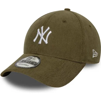 Petten gebogen groen verstelbare band 9FORTY Soft Cord van New York Yankees MLB van New Era