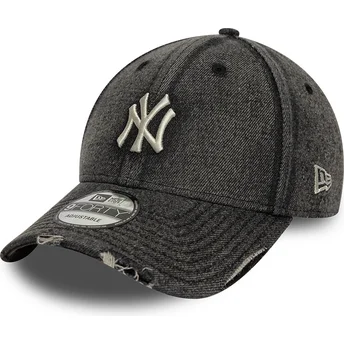 Schwarze gebogene verstellbare Kappe 9FORTY Acid Wash...