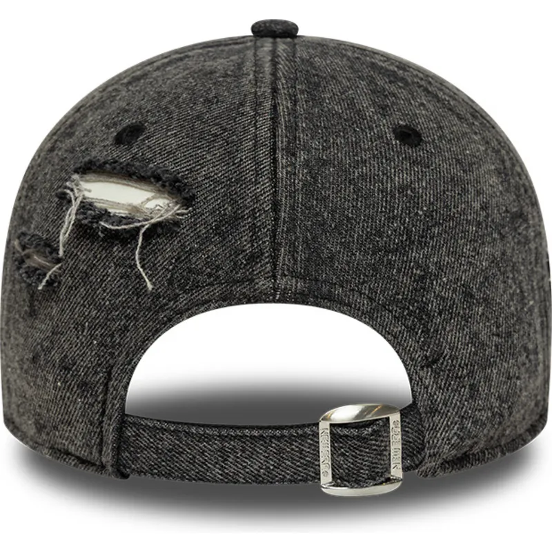 cappellino-curvo-nero-regolabile-9forty-acid-wash-denim-di-new-york-yankees-mlb-di-new-era