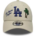 petten-gebogen-beige-verstelbare-band-9forty-city-icon-van-los-angeles-dodgers-mlb-van-new-era