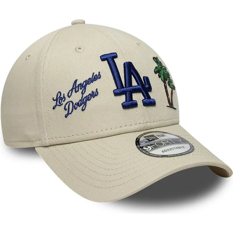 petten-gebogen-beige-verstelbare-band-9forty-city-icon-van-los-angeles-dodgers-mlb-van-new-era