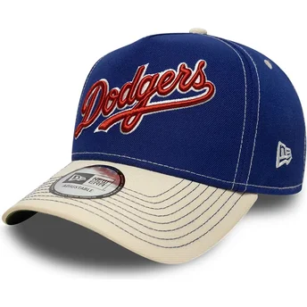 Cappellino visiera curva blu e beige snapback E Frame City Icon di Los Angeles Dodgers MLB di New Era