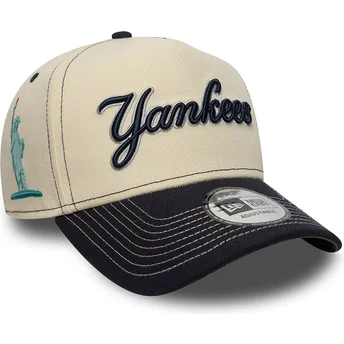 Petten gebogen beige snapback E Frame City Icon van New York Yankees MLB van New Era