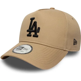Petten gebogen bruin snapback negro E Frame League Essential van Los Angeles Dodgers MLB van New Era