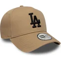 petten-gebogen-bruin-snapback-negro-e-frame-league-essential-van-los-angeles-dodgers-mlb-van-new-era
