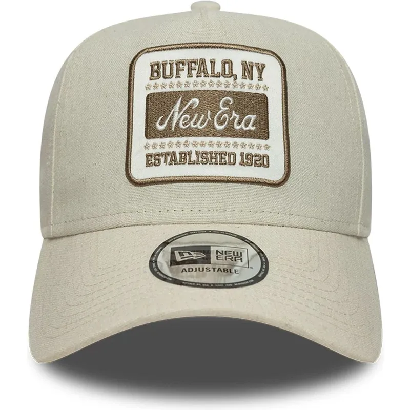 petten-gebogen-beige-snapback-e-frame-van-new-era