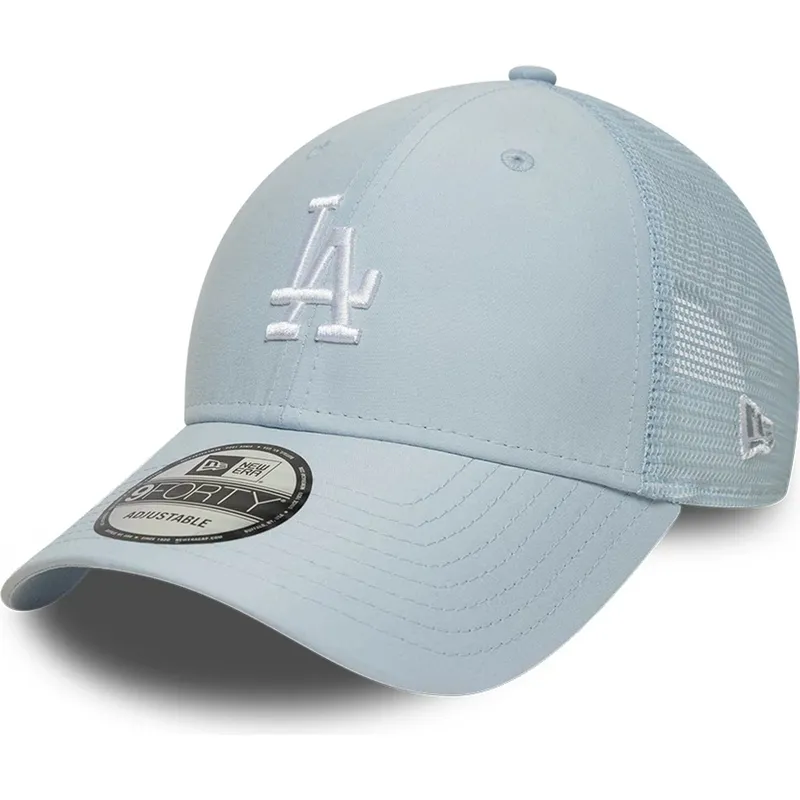cappellino-trucker-azzurro-regolabile-9forty-homefield-midi-dei-los-angeles-dodgers-mlb-di-new-era