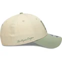 petten-gebogen-beige-snapback-9forty-m-crown-side-script-van-los-angeles-dodgers-mlb-van-new-era
