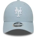 petten-gebogen-blauw-snapback-claro-9forty-m-crown-linen-van-new-york-mets-mlb-van-new-era