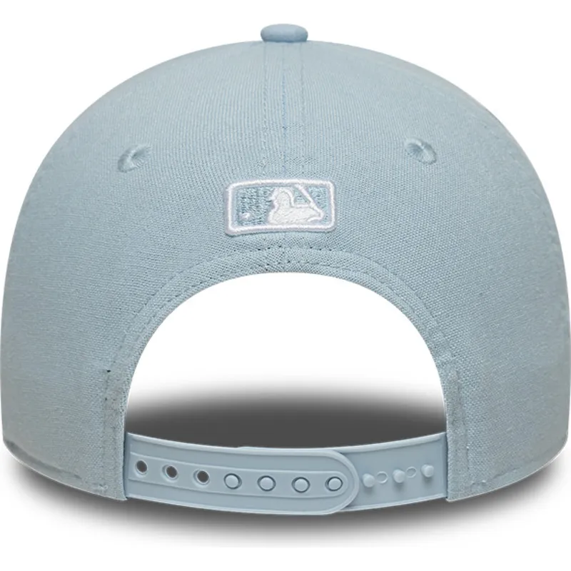 cappellino-visiera-curva-azzurro-snapback-9forty-m-crown-linen-di-new-york-mets-mlb-di-new-era
