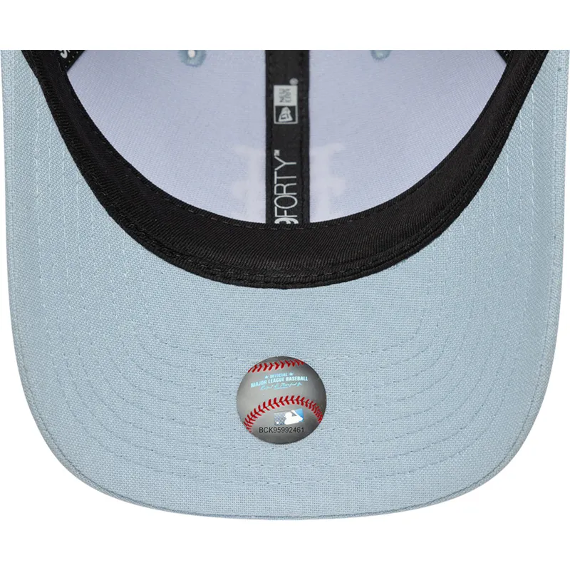 petten-gebogen-blauw-snapback-claro-9forty-m-crown-linen-van-new-york-mets-mlb-van-new-era