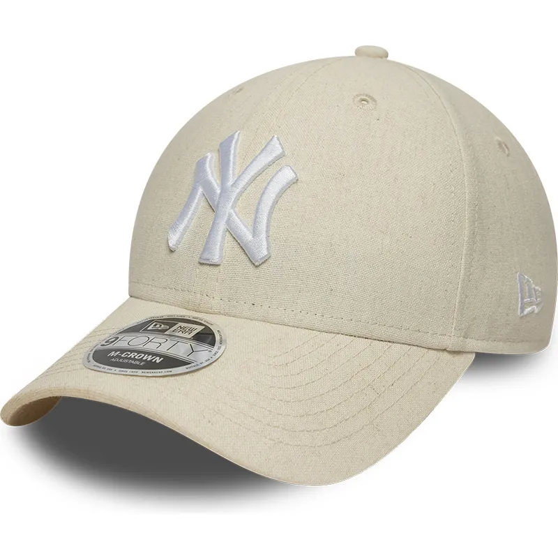 snapback-9forty-m-crown-linen-new-york-yankees-mlb-new-era
