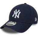 gorra-curva-azul-marino-snapback-9forty-m-crown-linen-de-new-york-yankees-mlb-de-new-era