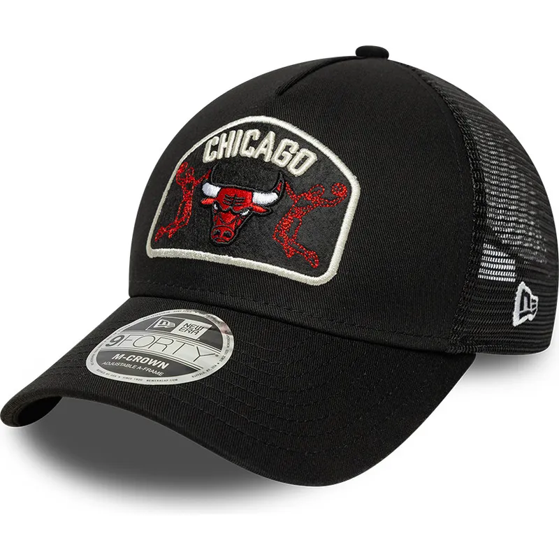 petten-gebogen-zwart-snapback-9forty-m-crown-a-frame-van-chicago-bulls-nba-van-new-era