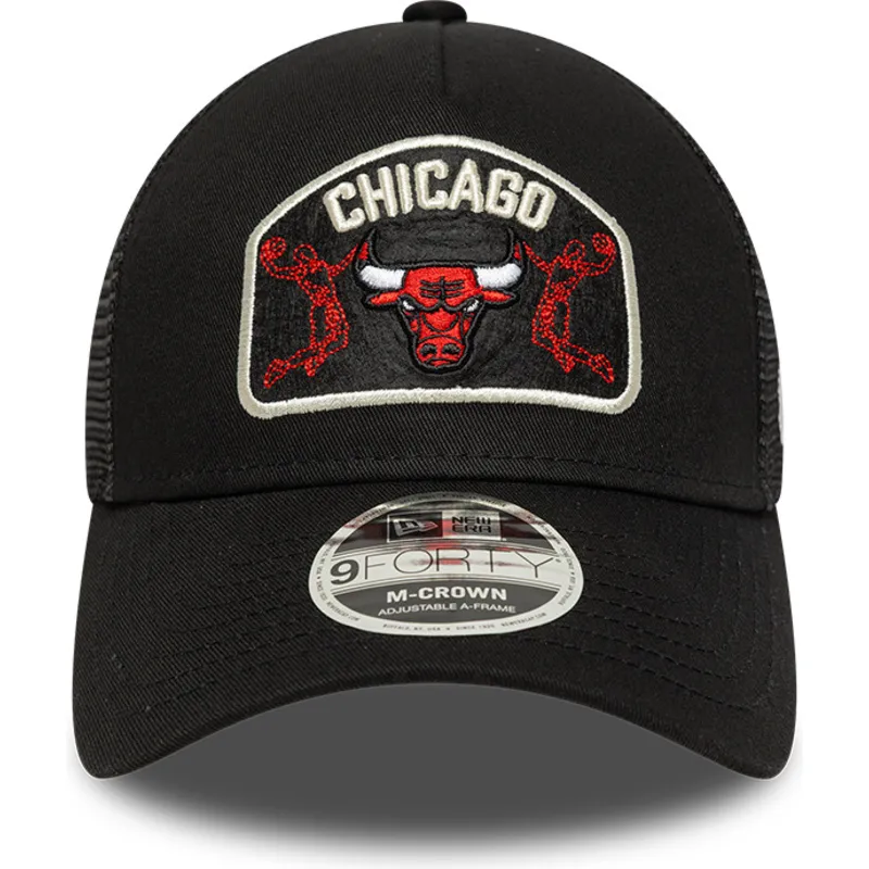 petten-gebogen-zwart-snapback-9forty-m-crown-a-frame-van-chicago-bulls-nba-van-new-era