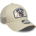 petten-gebogen-beige-snapback-9forty-m-crown-a-frame-van-new-york-yankees-mlb-van-new-era